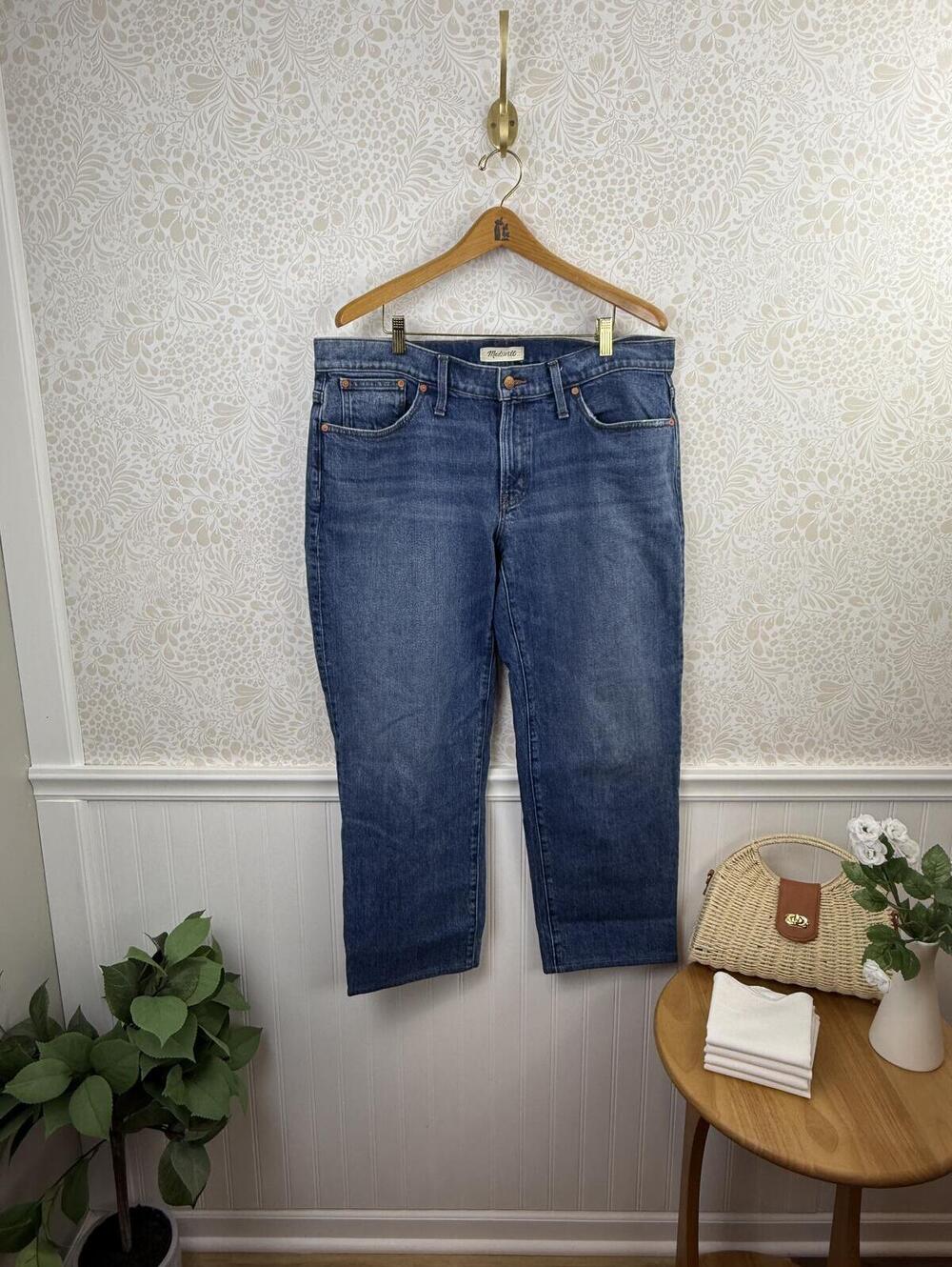 Madewell The Low Rise Perfect Vintage Straight Leg Denim Jeans - Size - 32